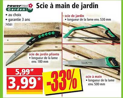 Power Tec Garden Scie à Main De Jardin