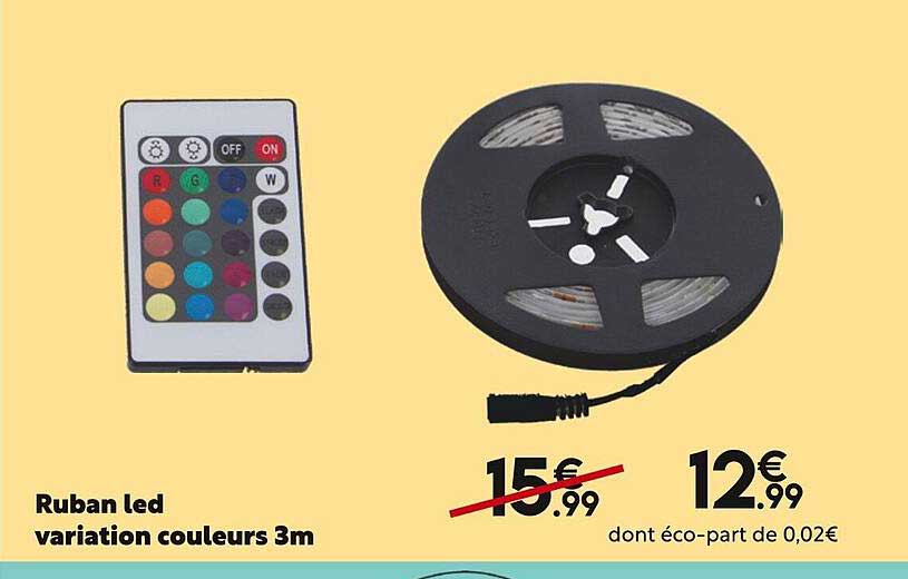 ruban led variation couleurs 3m
