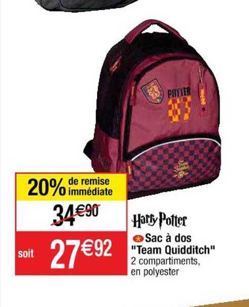sac à dos "team quidditch" harry potter
