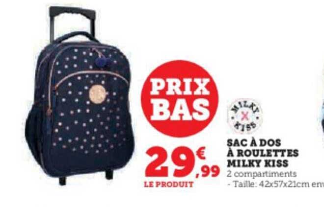 sac à dos à roulettes milky kiss