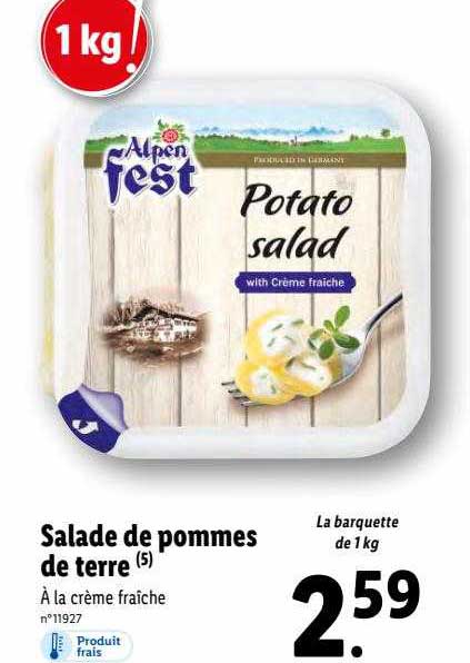 salade de pommes de terre alpen fest