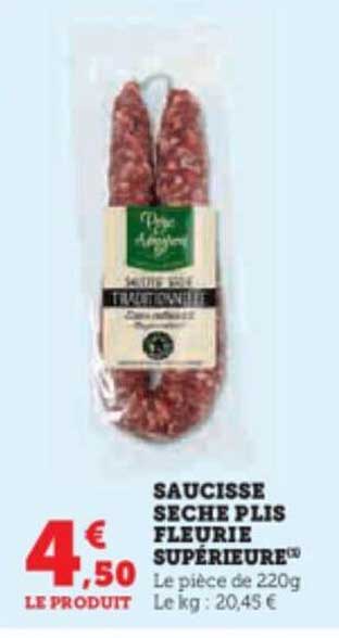 saucisse sèche plis fleurie supérieure