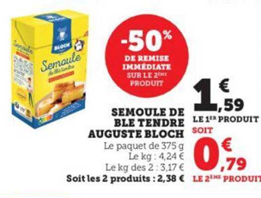 semoule de blé tendre auguste bloch