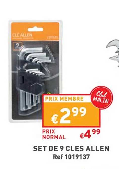 set de 9 clés allen
