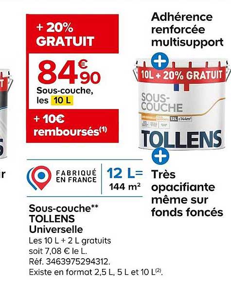Sous-couche Tollens Universelle