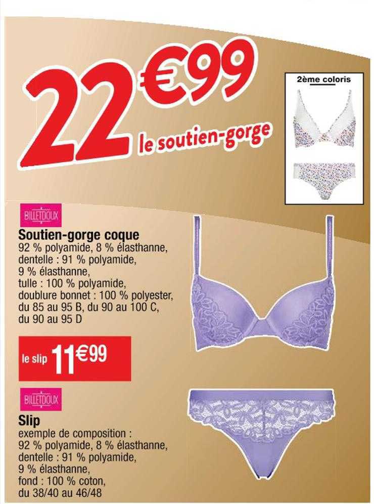 soutien-gorge coque, slip