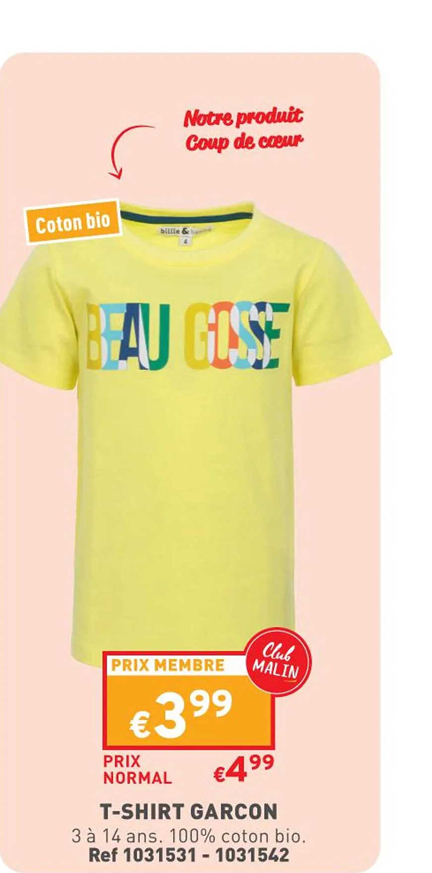 t-shirt garçon 3 à 14 ans