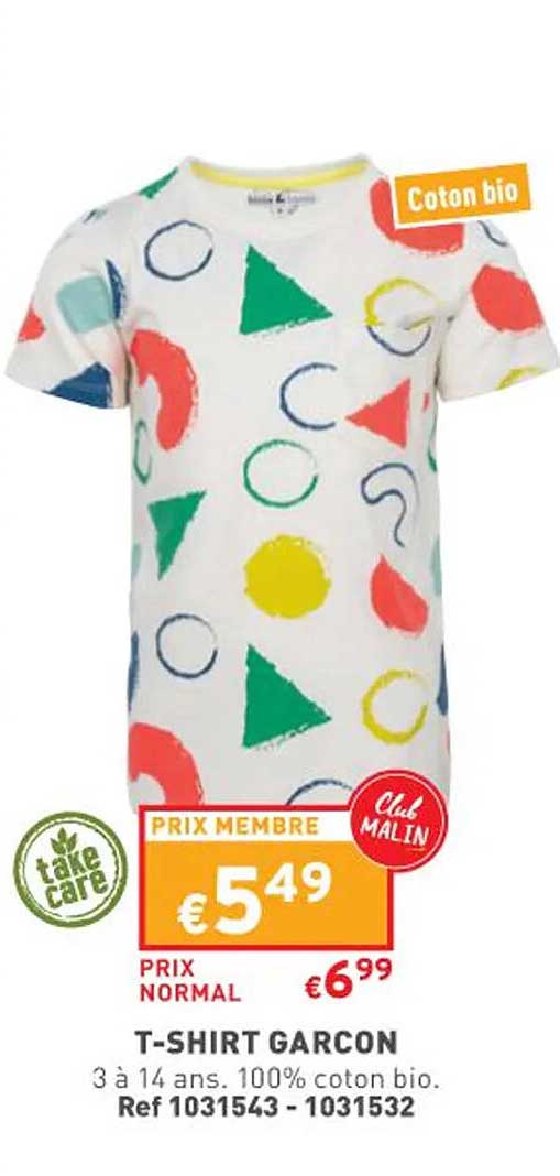 t-shirt garcon 3 à 14 ans