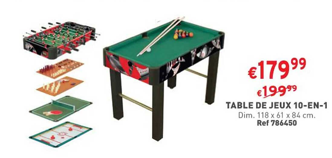 Table De Jeux 10-en-1