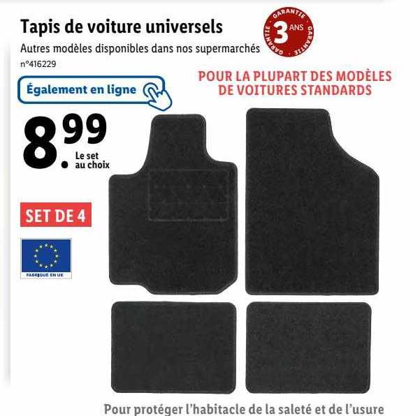 tapis de voiture universels