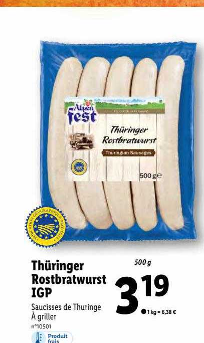 thüringer rostbratwurst alpen fest