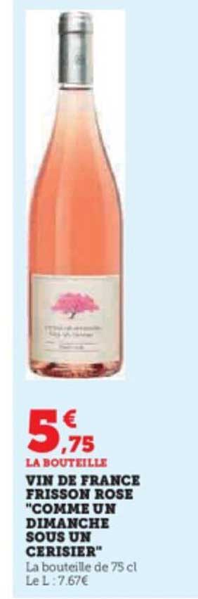 vin de france frisson rose "comme un dimanche sous un cerisier"