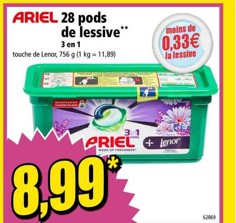 28 Pods De Lessive Ariel