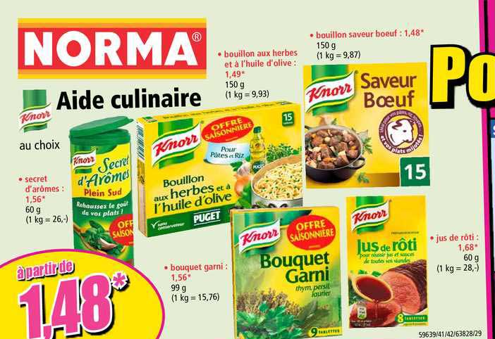 aide culinaire knorr