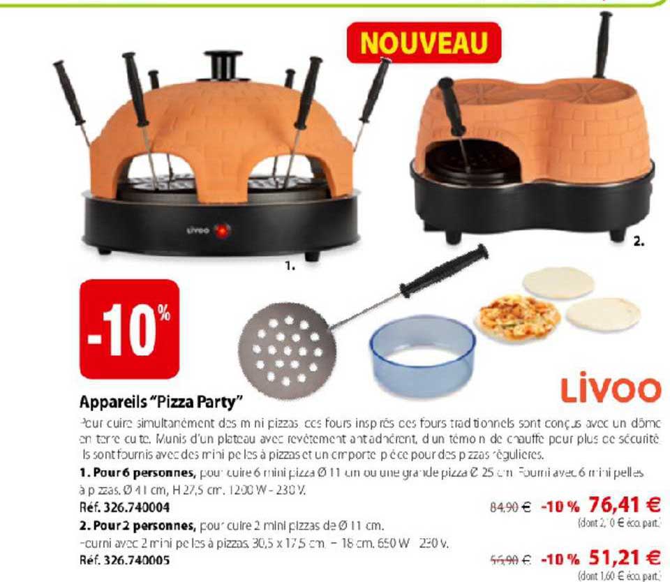 appareils pizza party livoo