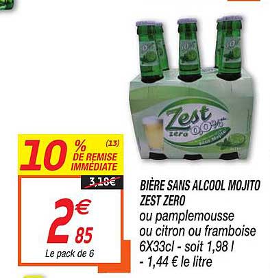 Bière Sans Alcool Mojito Zest Zero 10% De Remise Immédiate