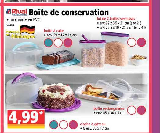 bôite de conservation rival