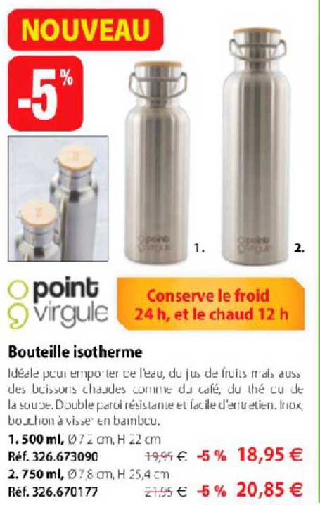 bouteille isotherme point virgule