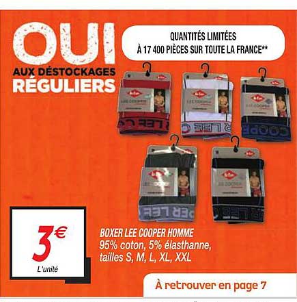 boxer lee cooper homme
