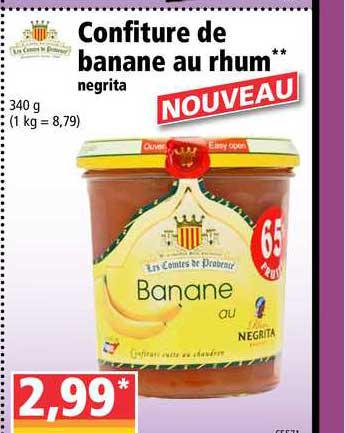 confiture de banane au rhum les comtes de provence