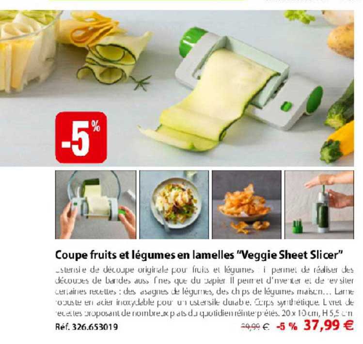 coupe fruits et légumes en lamelles veggie sheet slicer