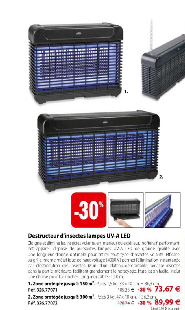destructeur d insectes lampes uv a led