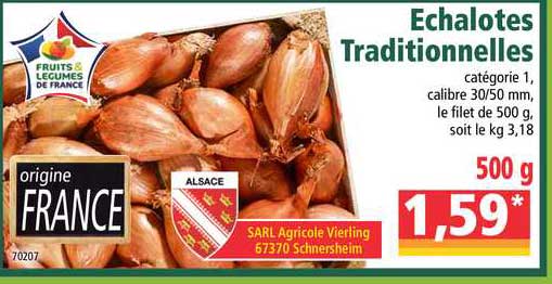échalotes Traditionnelles Fruits & Légumes De France
