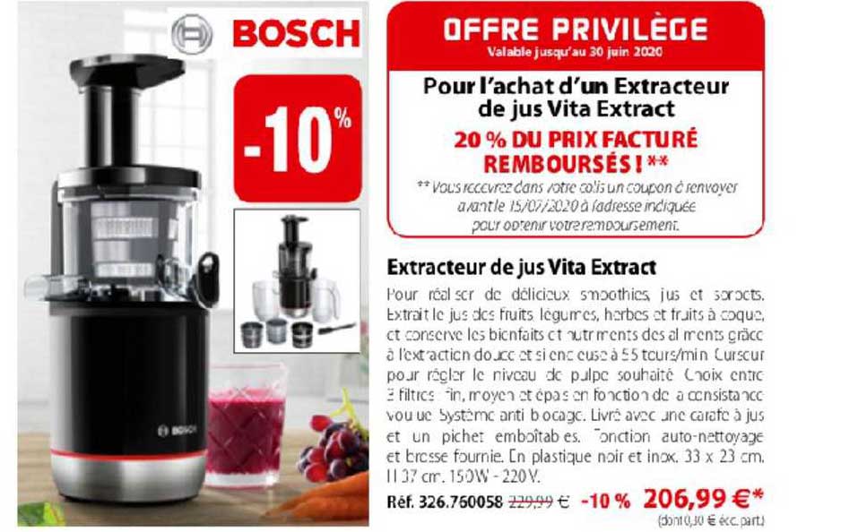 extracteur de jus vita extract bosch