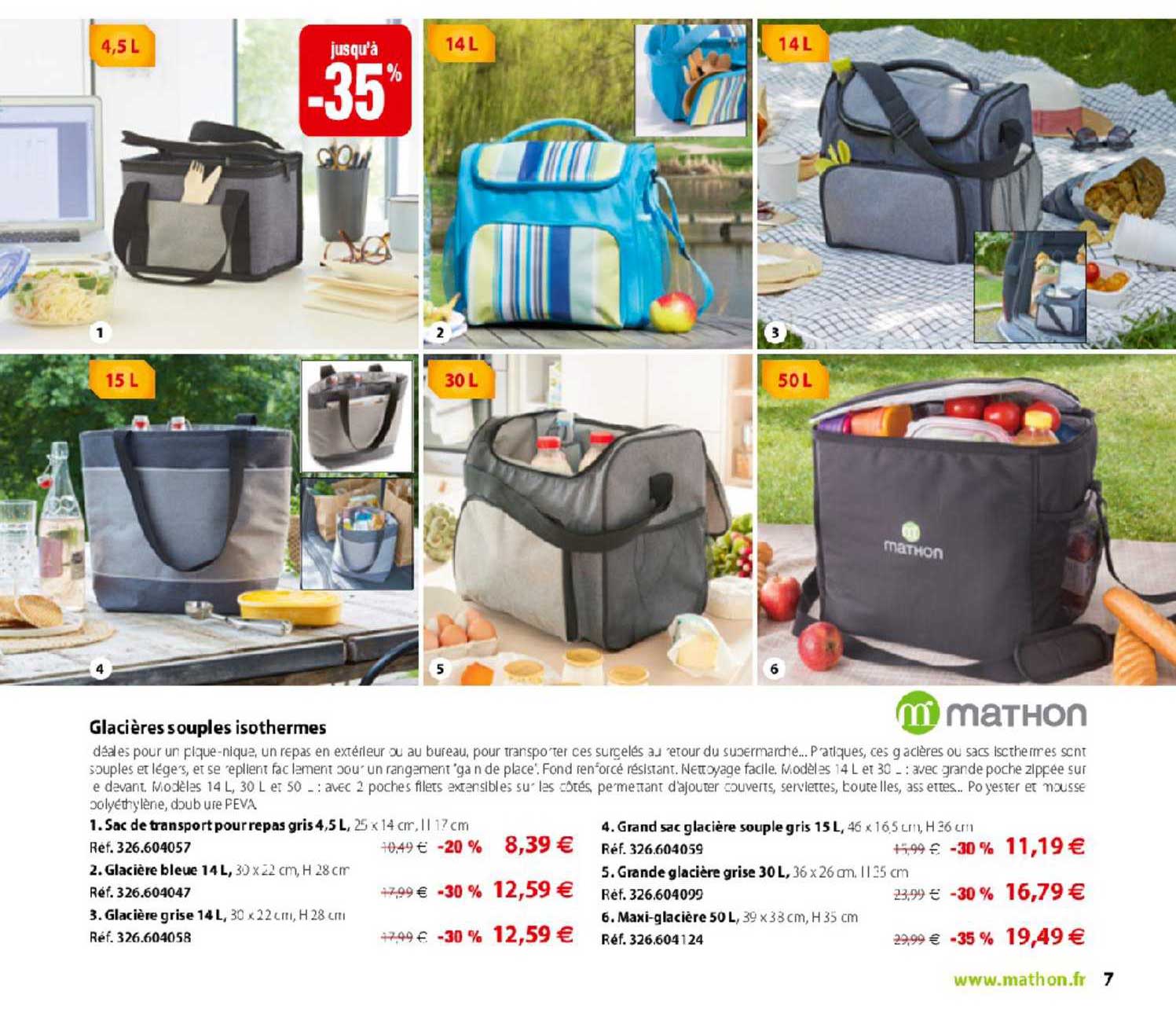 glacières souples isothermes mathon