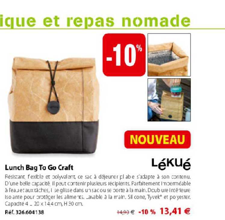 lunch bag to go craft lékué