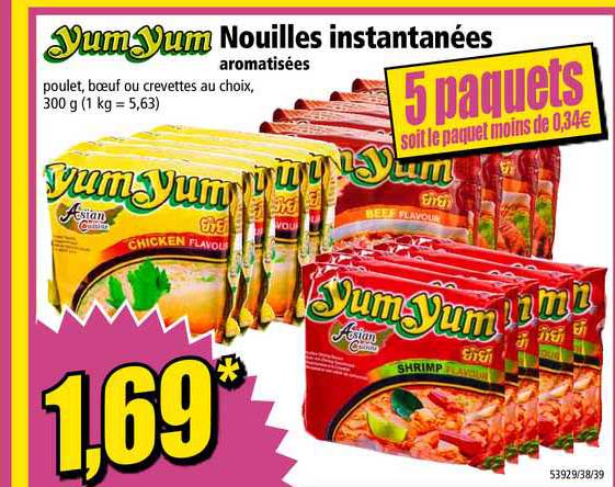 nouilles instantanées yum yum