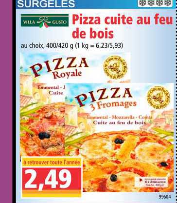 pizza cuite au feu de bois villa gusto