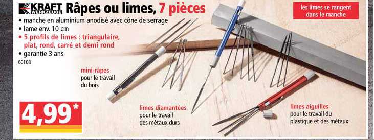 Râpes Ou Limes 7 Pièces Kraft