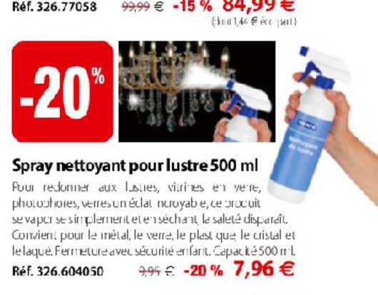 spray nettoyant pour lustre 500 ml