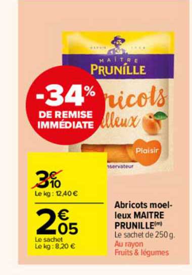 abricots moelleux maître prunille