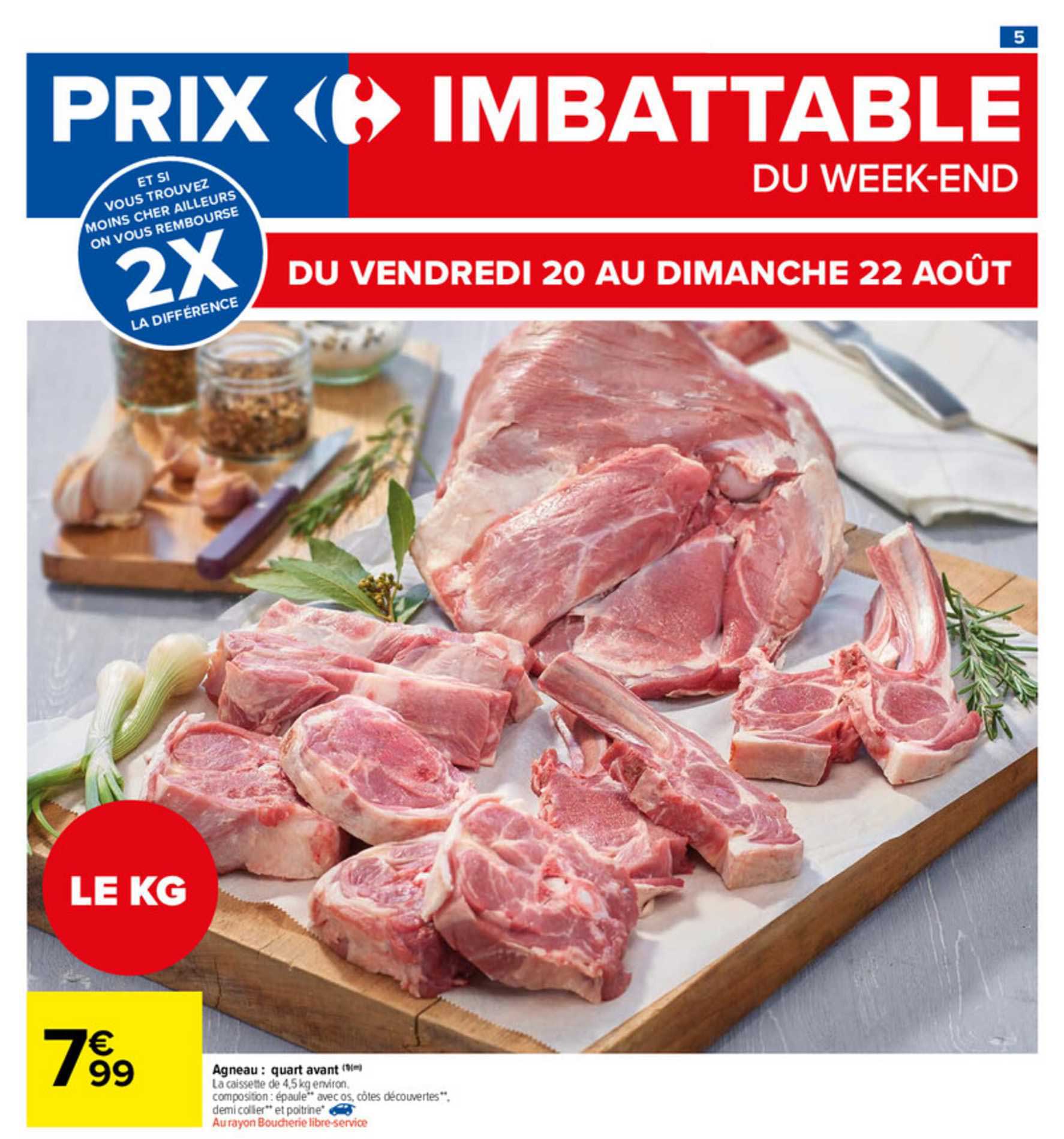 agneau : quart avant