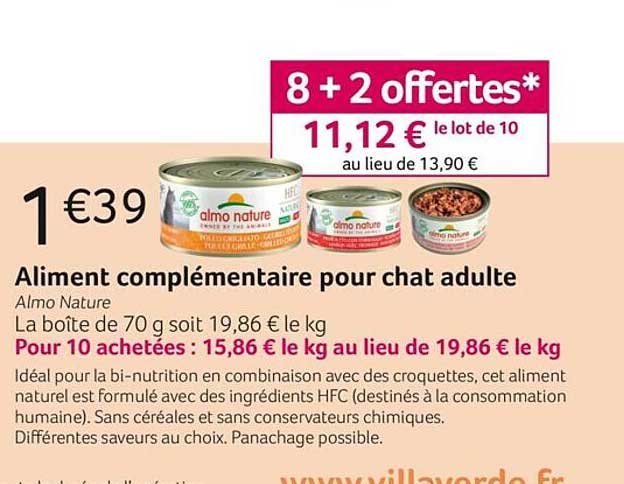 aliment complémentaire pour chat adulte