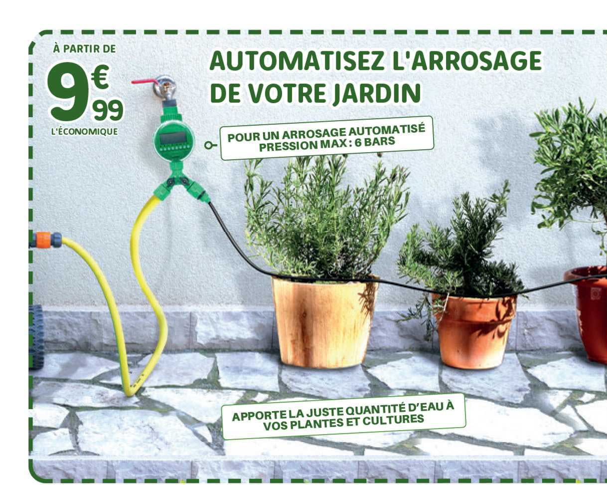 arrosage automatisé pression max : 6 bars