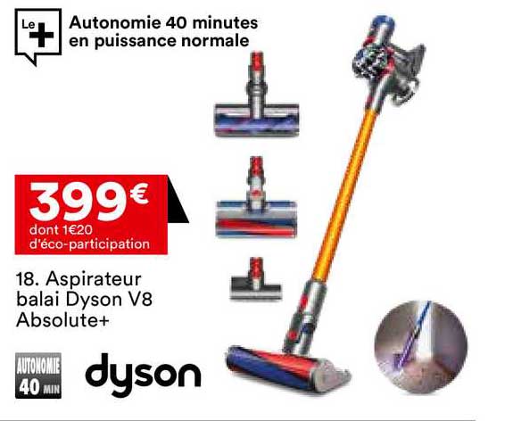 aspirateur balais dyson v8 absolute+