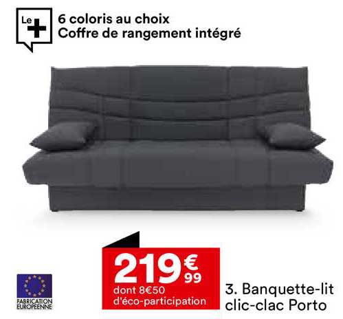 banquette-lit clic-clac porto