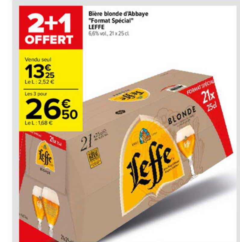 bière blonde d'abbaye "format spécial" leffe