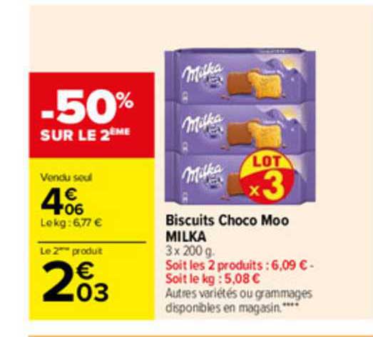 Biscuits Choco Moo Milka