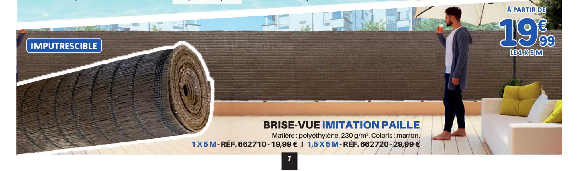 brise-vue imitation paille