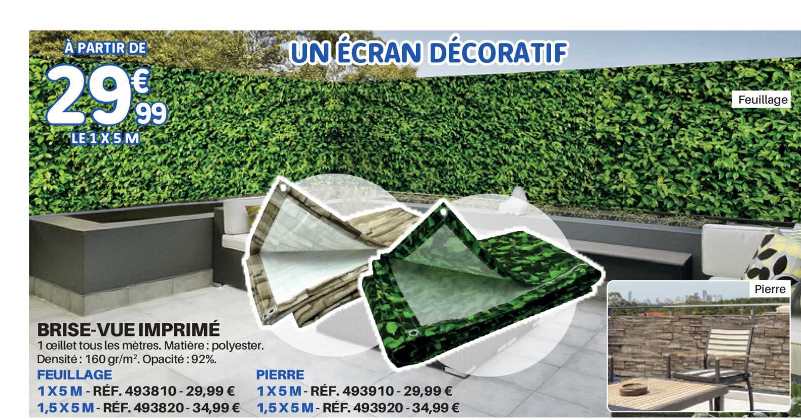 brise-vue imprimé