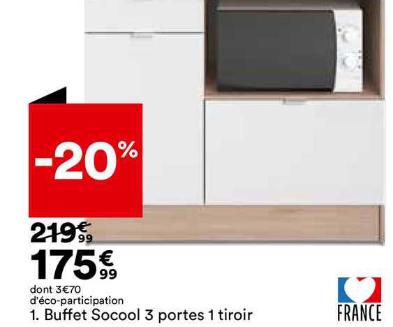 buffet socool 3 portes 1 tiroir