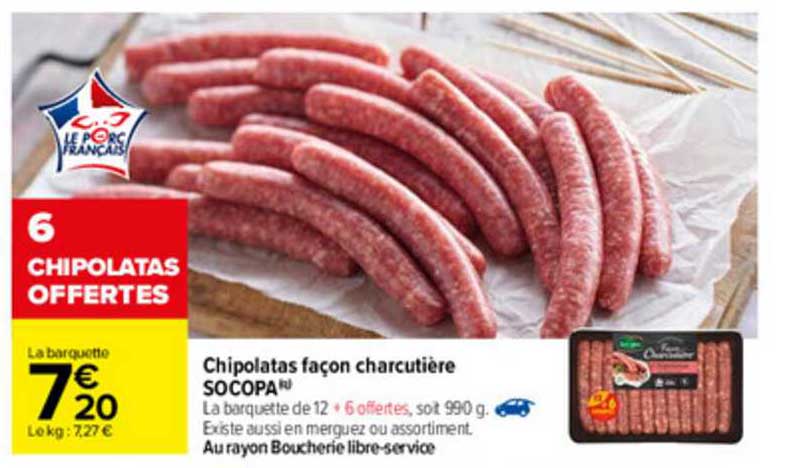 chipolatas façon charcutière socopa