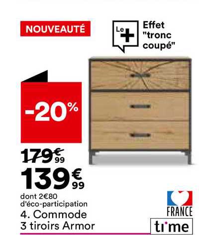 Commode 3 Tiroirs Armor Time