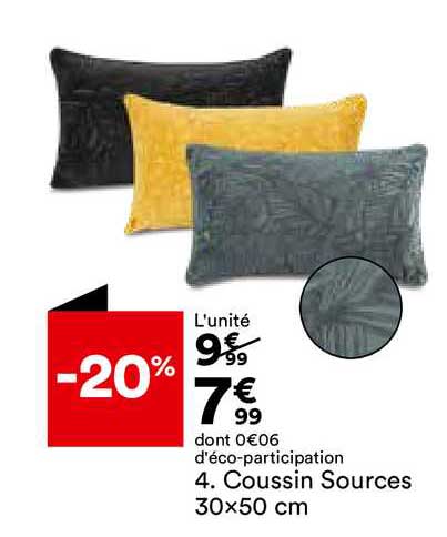coussin sources