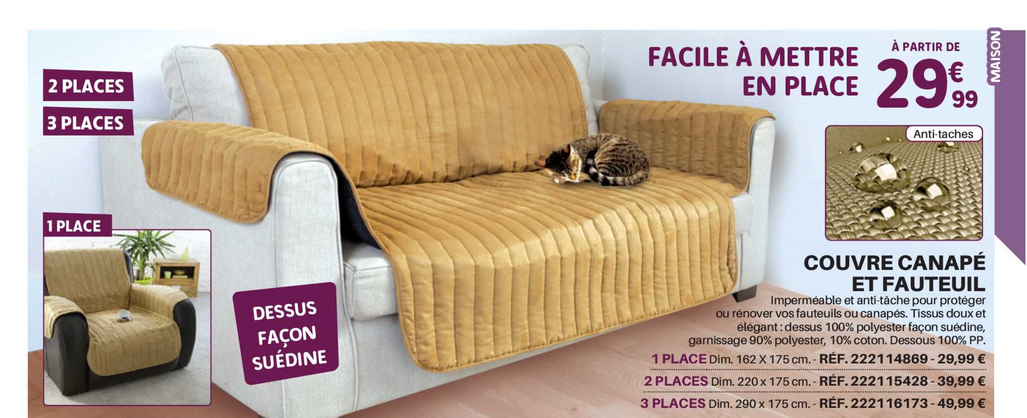 couvre canapé et fauteuil