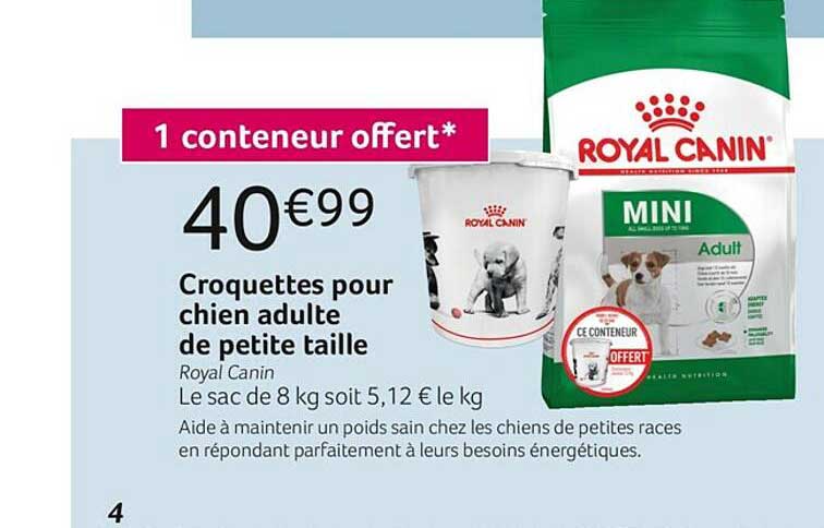 croquettes pour chien adulte de petite taille royal canin